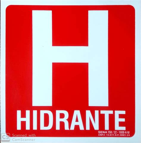 PLACA INDICATIVA DE HIDRANTE H R A Extintores