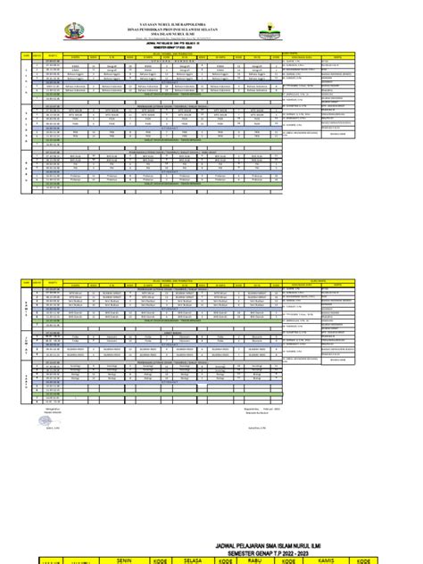 Jadwal Pat And Mid Smt Genap Tp2022 2023 Lengkap Pdf