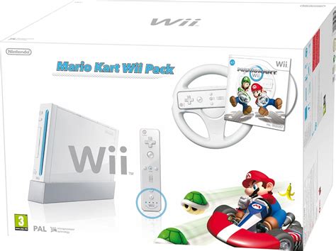 Wii Console Con Mario Kart Volante E Wii Remote Plus Bianco