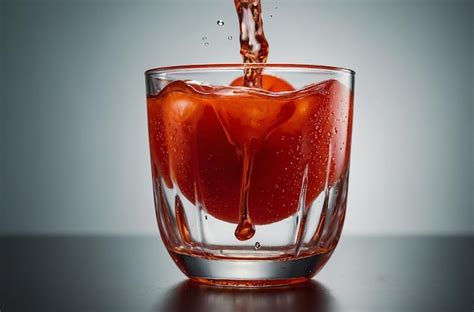 Premium Photo Vibrant Photo Of Pouring Tomato Juice In