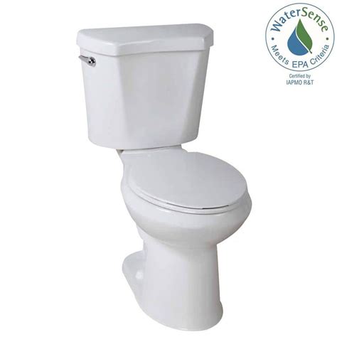 Glacier Bay 2 Piece 128 Gpf High Efficiency Single Flush Round Toilet