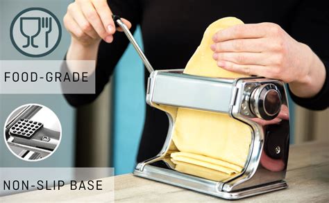 Veohome M Quina De Pasta Plana Italiana De Acero Inoxidable Para