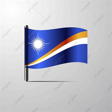 Waving American Flag Vector Design Images, Marshall Islands Waving ...