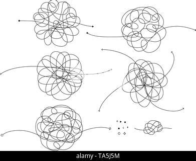 Confused Process Chaos Line Symbol Finding A Way Out Teamwork Or