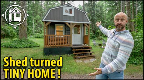 He Bought A Shed Made A Luxury Tiny Home TOUR COSTS YouTube