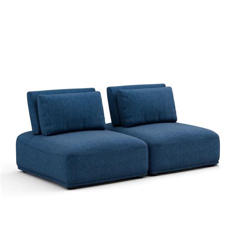 Furniture Of America Fairwind 74 In Armless Blue Modular Chenille 2