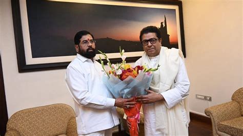 Mns Chief Raj Thackeray Meets Cm Shinde In Mumbai