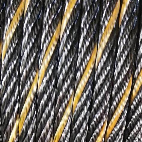 6X19 Iwrc Galvanzied Steel Wire Rope Eips Black Oil 16mm Steel Wire