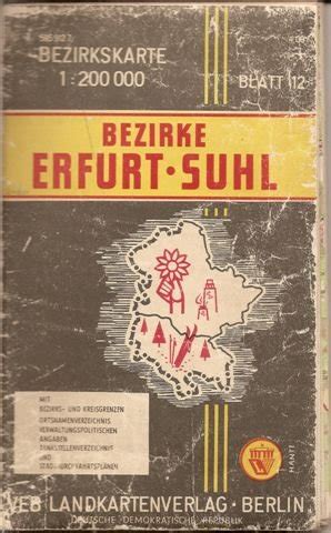 Bezirke Erfurt Suhl Bezirkskarte Mit Bezirks Und