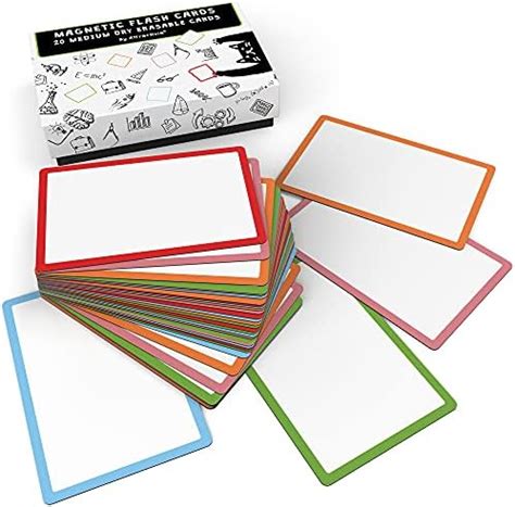 Pack Magnetic Blank Cards Magnets Dry Erase Whiteboard Magnetic Dry