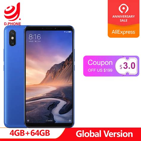 Global Version Xiaomi Mi Max 3 Max3 4GB 64GB 6 9 Full Screen