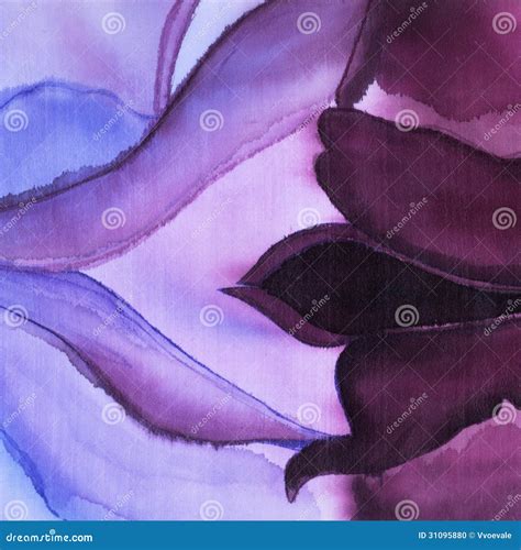 Violet Silk Batik Stock Photo Image Of Decoration Artist 31095880