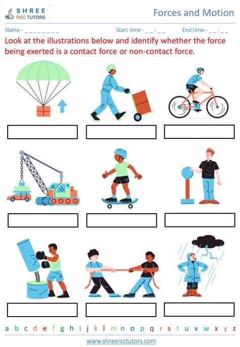 Exploring Different Types Of Forces Worksheets For Grade 4 Science