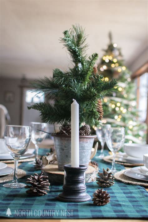 Rustic Buffalo Check Holiday Tablescape North Country Nest