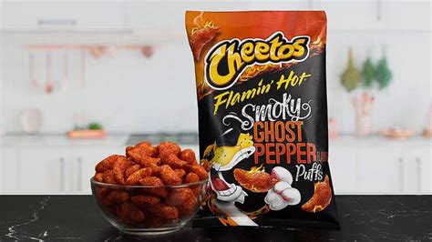 Smoky Extra Spicy Snack Puffs Cheetos Flamin Hot Smoky Ghost Pepper Puffs