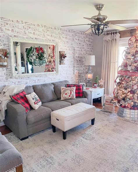 Grey Couch With Christmas Throw Pillows Soul Lane