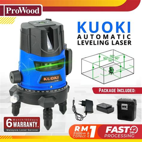 PROWOOD KUOKI Adjustable Line Laser Level 360 Rotary Cross Pengukur