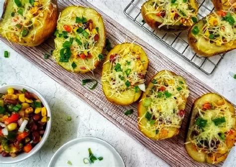 Mexican Potato Boats Recipe By Spicequeen Cookpad