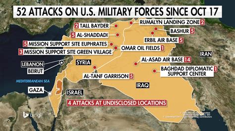 Map of Attacks on US Bases since Oct 7th : r/MapPorn