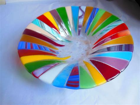 Fused Glass Artwork Fused Glass Plates Glass Bowls Glass Fusing Projects Kiln Formed Glass