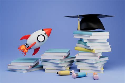 Premium Photo Fast Access To Higher Education Books Pencils A Master