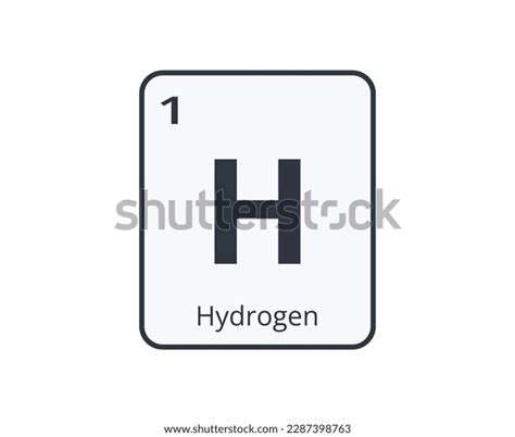 Hydrogen Chemical Element Graphic Science Designs Stock Vector Royalty Free 2287398763