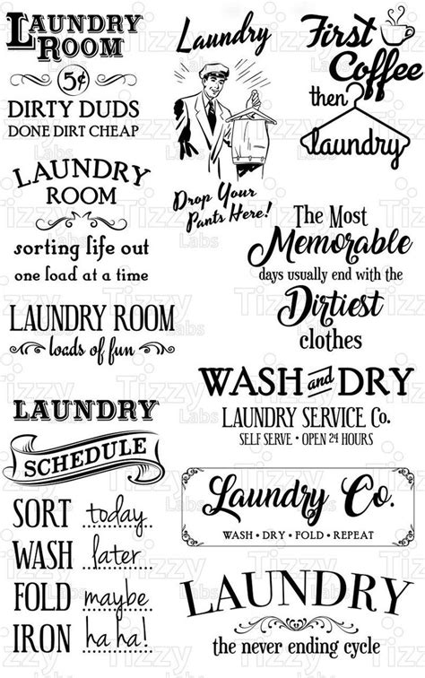 Laundry Room Signs Svg Bundle Set Laundry Room Decor Svg Files For