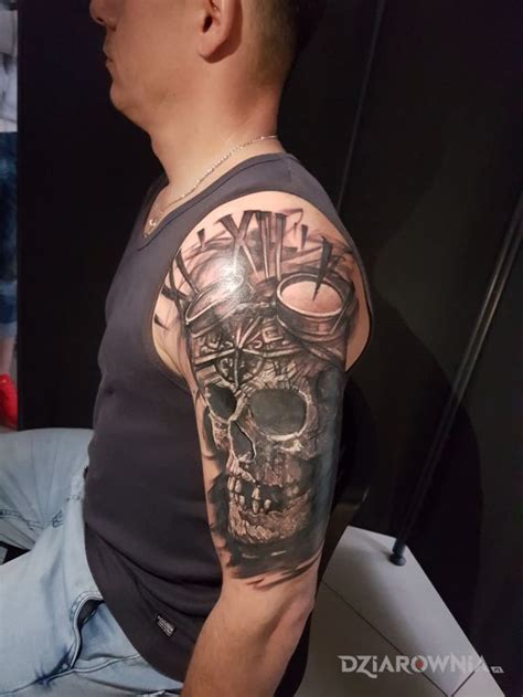 Tatua Skull Autor Sky Tattoo Chorz W Dziarownia Pl