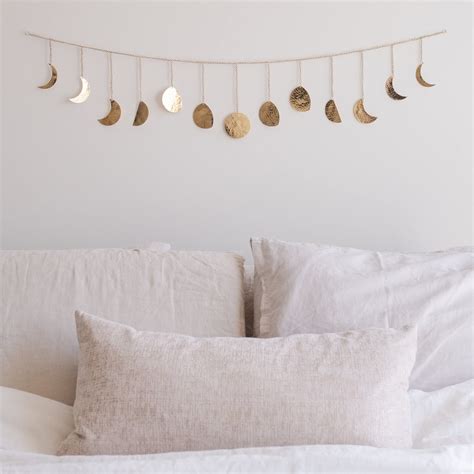 Buy Moon Phase Wall Decor Handmade Hammered Gold Metal Moons