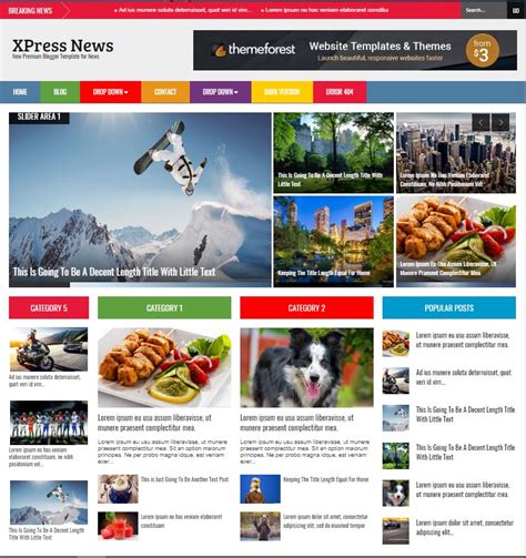 XPress News | Responsive Blogger Magazine Template free premium download - Free premium ...