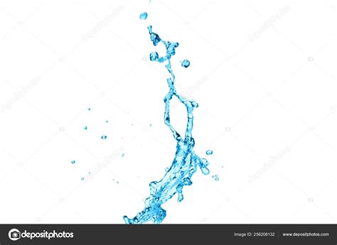 Water Splash Isolated White Background Stock Photo by ©Hideto111 256208132