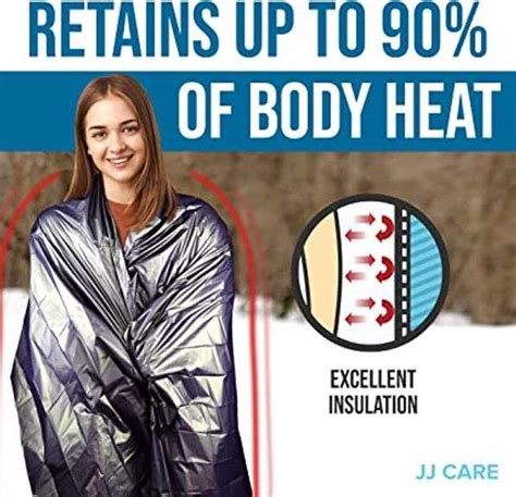 Jj Care Mylar Blankets Pack Of Large Emergency Blankets For