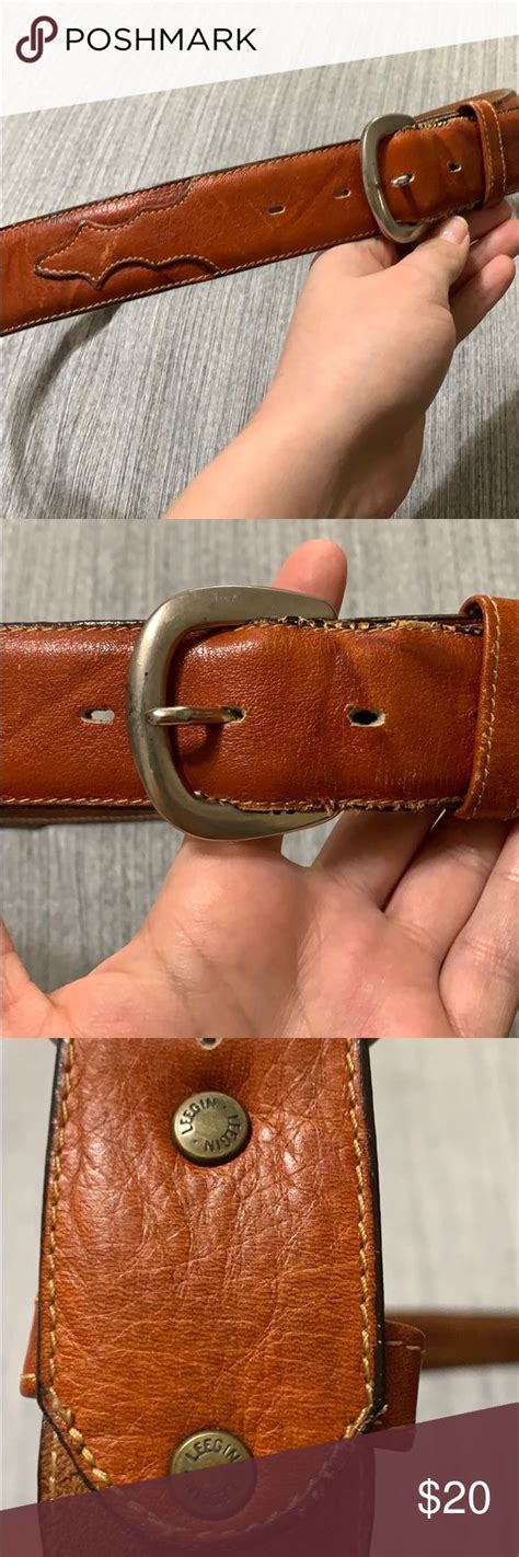 Leegin Brown Belt Leather Western Country Brown Belt Leather Belt