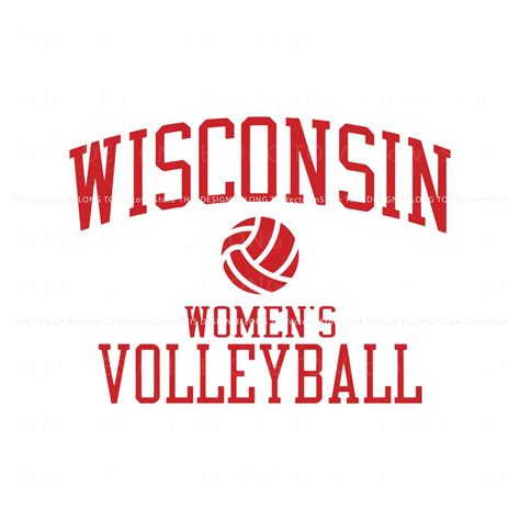 Wisconsin Badgers Womens Volleyball Pick A Player SVG File