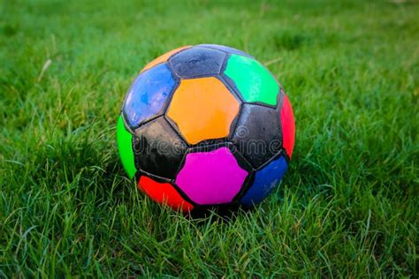 Soccer Ball On Grass Stock Image Image Of Inventory 34741429