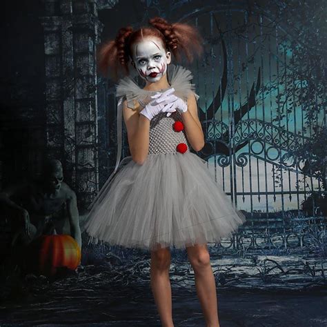 It Clown Pennywise Carnival Costume Dress Cosplay Costume Tutu Kid's ...