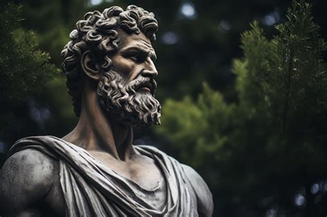 Premium AI Image A Statue Of A Man With A Beard