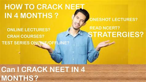 HOW TO CRACK NEET IN 4 MONTHS STARTING FROM ZERO CAN I CRACK NEET