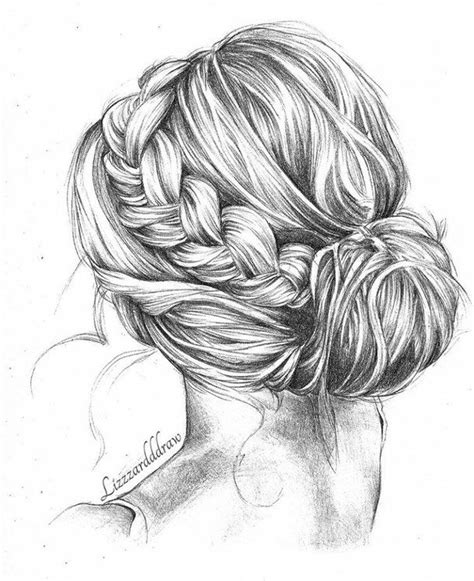 Bun How To Draw Hair Hair Sketch Realistic Drawings