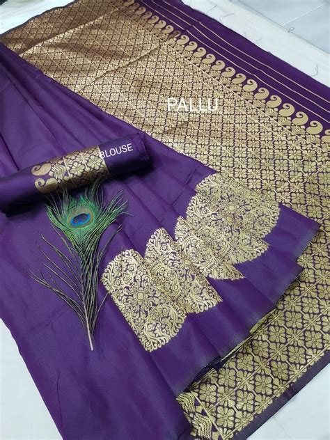 KOLAM Party Wear CHETNA SOFT SILK SAREES 6 3 M With Blouse Piece