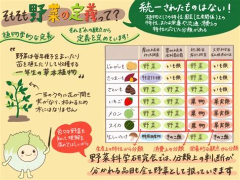 実は、統一されたものがない！？「野菜の定義」について｜野菜科学研究会