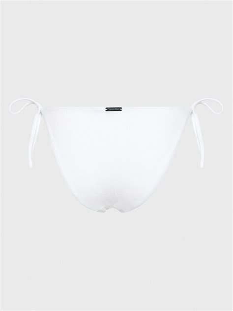 Calvin Klein Swimwear Dół od bikini KW0KW02102 Biały Modivo pl