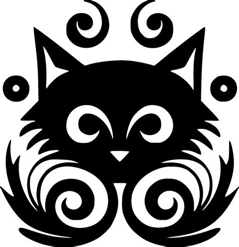 Cat - Black and White Isolated Icon - Vector illustration 26703188 ...