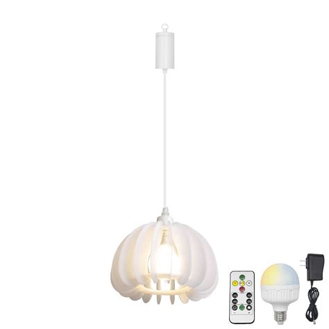 Fsliving Rechargeable Battery Operated Pendant Light With Sleeve Round