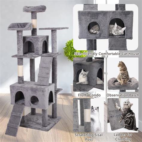 Torre De árbol Para Gatos De 63 Pulgadas árbol Para Gatos De Interior Torre Para Gatos De