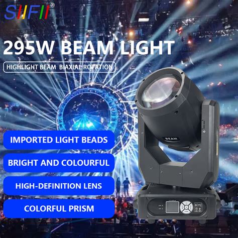 Professional 295w Beam Light Prism Gobo Lens 9r Head Beaming White Dj