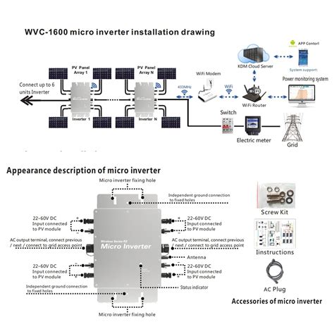 Wvc W Mppt Solar Grid Tie Micro Inverter Waterproof