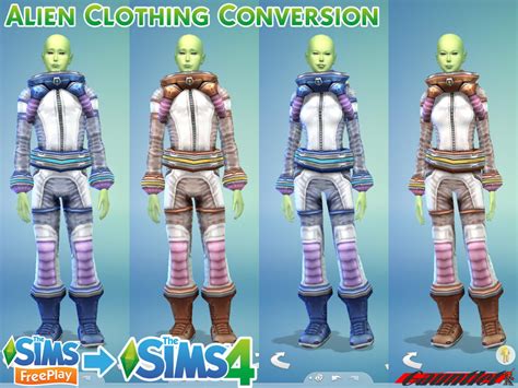 Sims Freeplay To Sims Alien Clothing Conversion By Gauntlet On