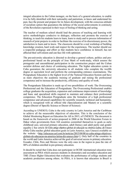 The education system in cuba | PDF