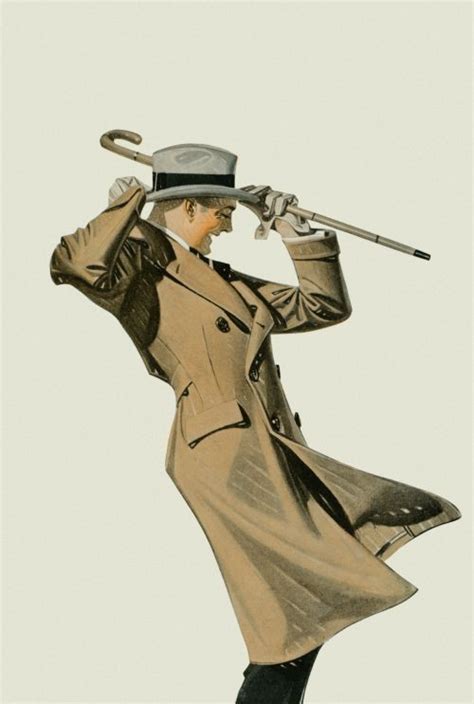 A Drawing Of A Man In A Trench Coat And Hat Holding An Umbrella Over